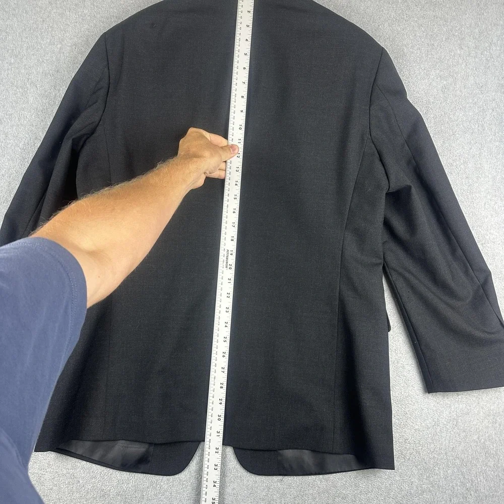 Tailors' Row Suit Mens 44R 36x31 Gray Wool 2 Piece Classic Fit Business Formal